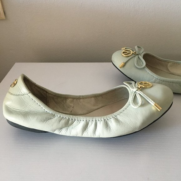* Size 5 EUC seafoam blue leather ballet flats - Picture 2 of 12